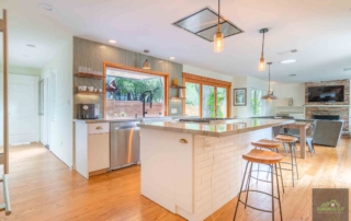 sustainable design and build. Image of beautiful open kitchen.
